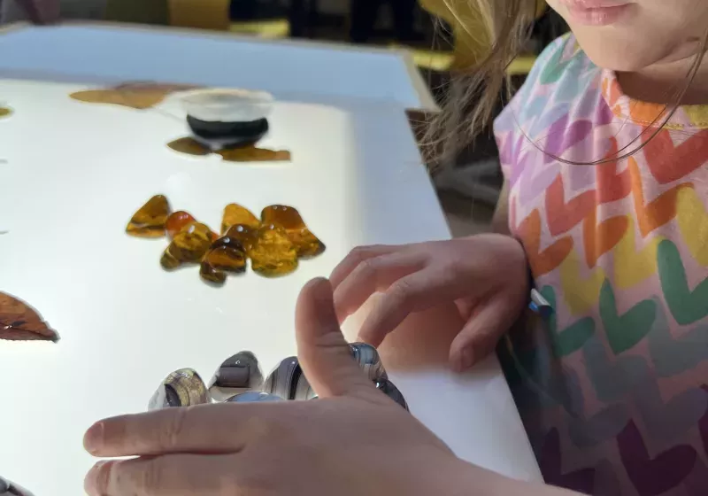 Loose parts on light table
